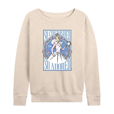 Glinda Poster Womens Boat Neck Long Sleeve Wicked Graphic T-Shirt