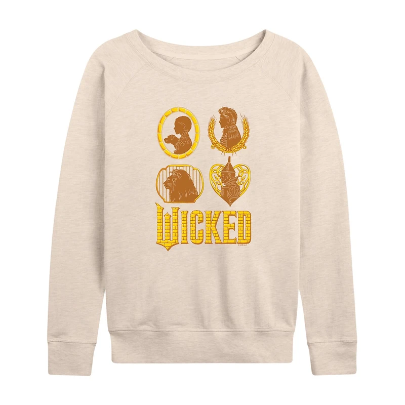 Wicked Oz Group Womens Boat Neck Long Sleeve Regular Fit Graphic T-Shirt