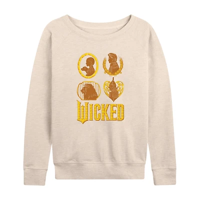 Wicked Oz Group Womens Boat Neck Long Sleeve Regular Fit Graphic T-Shirt