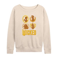 Wicked Oz Group Womens Boat Neck Long Sleeve Regular Fit Graphic T-Shirt