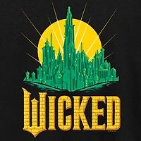 Emerald City Womens Crew Neck Short Sleeve Regular Fit Wicked Graphic T-Shirt