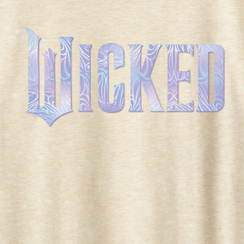 Wicked Sparkle Logo Womens Scoop Neck Short Sleeve Regular Fit Graphic T-Shirt