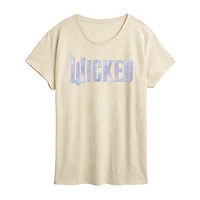 Wicked Sparkle Logo Womens Scoop Neck Short Sleeve Regular Fit Graphic T-Shirt