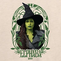 Elphaba Frame Womens Boat Neck Long Sleeve Wicked Graphic T-Shirt