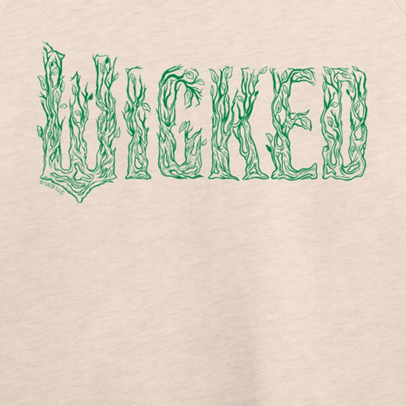 Wicked Logo Womens Boat Neck Long Sleeve Regular Fit Graphic T-Shirt