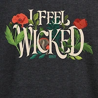 Womens Boat Neck Long Sleeve Regular Fit Wicked Graphic T-Shirt