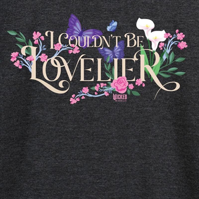 Couldnt Be Lovelier Womens Boat Neck Long Sleeve Wicked Graphic T-Shirt