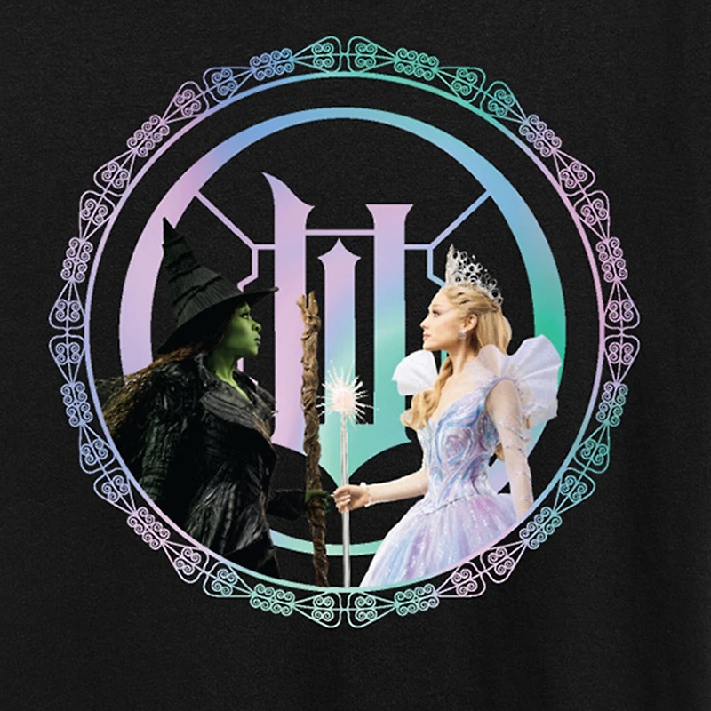 Wicked For Good Womens Crew Neck Short Sleeve Regular Fit Graphic T-Shirt