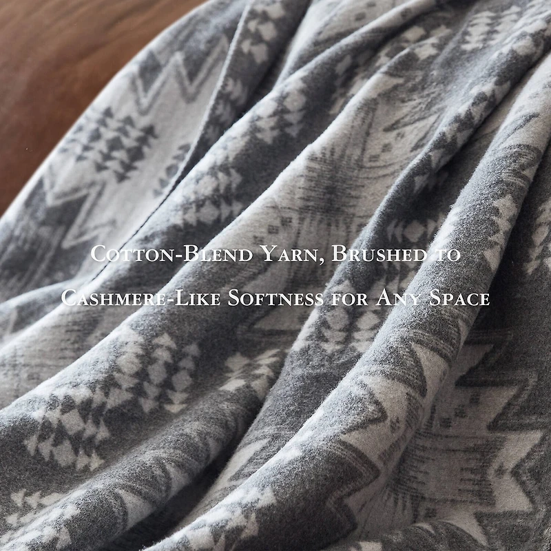 Woolrich Alberta Cotton Blend Jacquard Blanket