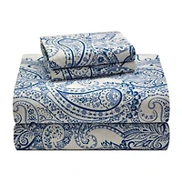 Pontehaven 200 Thread Count Printed Cotton Percale Sheet Set