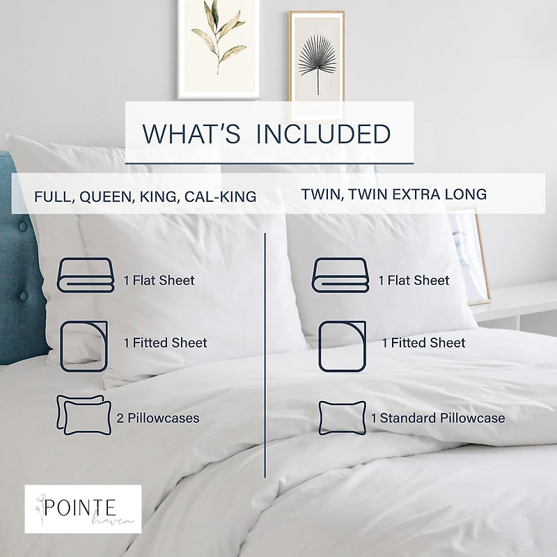 Pontehaven 200 Thread Count Printed Cotton Percale Sheet Set