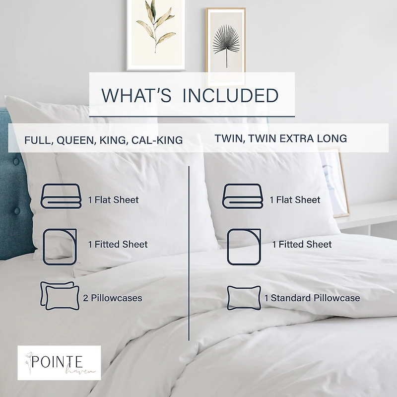 Pontehaven 200 Thread Count Printed Cotton Percale Sheet Set