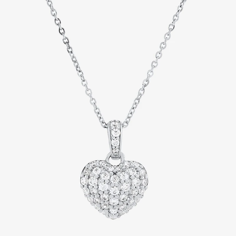 Limited Quantities! Womens 1/2 CT. T.W. Lab Grown White Diamond 10K Gold Heart 18 Inch Pendant Necklace