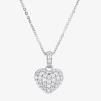 Limited Quantities! Womens 1/2 CT. T.W. Lab Grown White Diamond 10K Gold Heart 18 Inch Pendant Necklace
