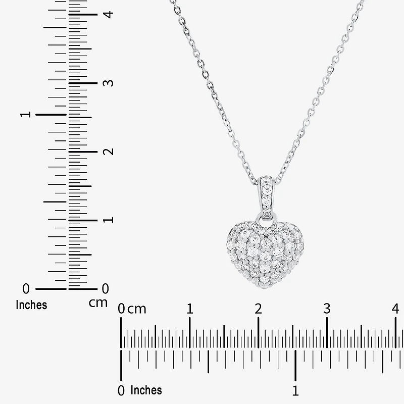 Limited Quantities! Womens 1/2 CT. T.W. Lab Grown White Diamond 10K Gold Heart 18 Inch Pendant Necklace