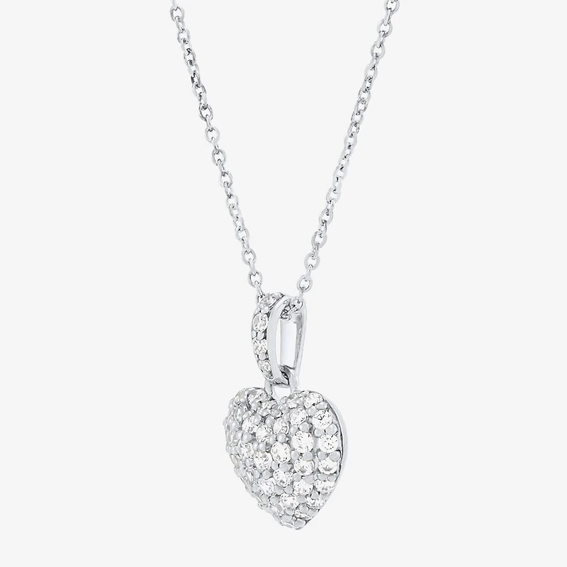 Limited Quantities! Womens 1/2 CT. T.W. Lab Grown White Diamond 10K Gold Heart 18 Inch Pendant Necklace