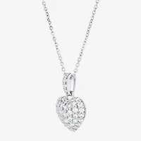 Limited Quantities! Womens 1/2 CT. T.W. Lab Grown White Diamond 10K Gold Heart 18 Inch Pendant Necklace