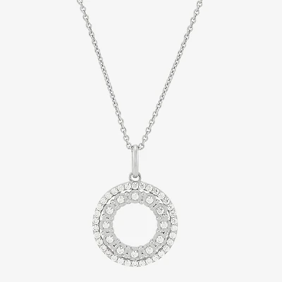 Limited Quantities! Womens 1/3 CT. T.W. Lab Grown White Diamond Sterling Silver Circle 18 Inch Pendant Necklace