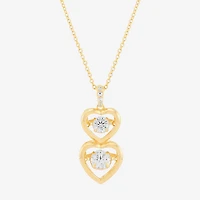 Limited Quantities! Womens 3/4 CT. T.W. Lab Grown White Diamond 14K Gold Over Silver Heart 18 Inch Pendant Necklace