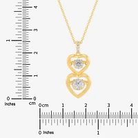 Limited Quantities! Womens 3/4 CT. T.W. Lab Grown White Diamond 14K Gold Over Silver Heart 18 Inch Pendant Necklace