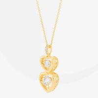 Limited Quantities! Womens 3/4 CT. T.W. Lab Grown White Diamond 14K Gold Over Silver Heart 18 Inch Pendant Necklace