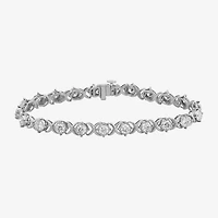(F,Si2) Womens 4 1/2 CT. T.W. Lab Grown White Diamond 10K Gold 8 Inch Tennis Bracelet