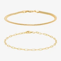 Silver Addiction Womens 14K Gold Over Silver 2-pc. Jewelry Set