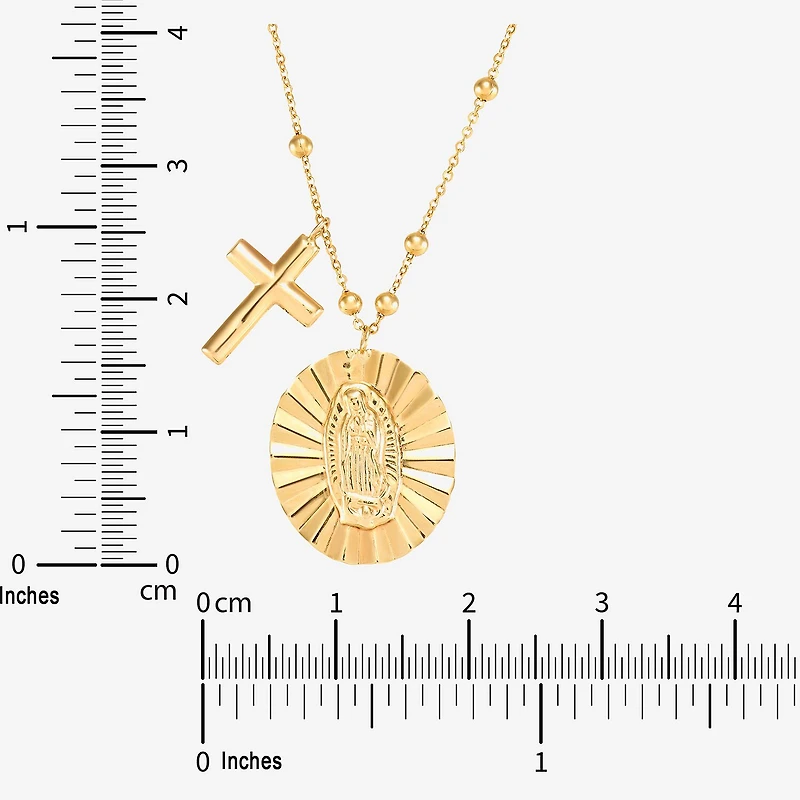 Limited Quantities! Womens 10K Gold Cross 18 Inch Pendant Necklace
