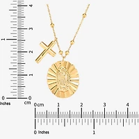 Limited Quantities! Womens 10K Gold Cross 18 Inch Pendant Necklace