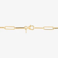 Limited Quantities! Womens 10K Gold 18 Inch Paperclip Chain Necklace