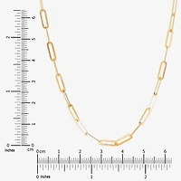 Limited Quantities! Womens 10K Gold 18 Inch Paperclip Chain Necklace