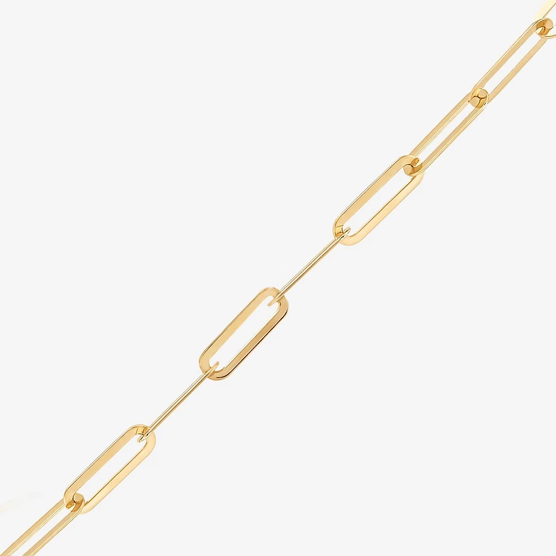 Limited Quantities! Womens 10K Gold 18 Inch Paperclip Chain Necklace