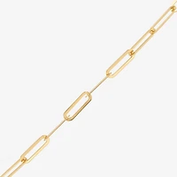 Limited Quantities! Womens 10K Gold 18 Inch Paperclip Chain Necklace