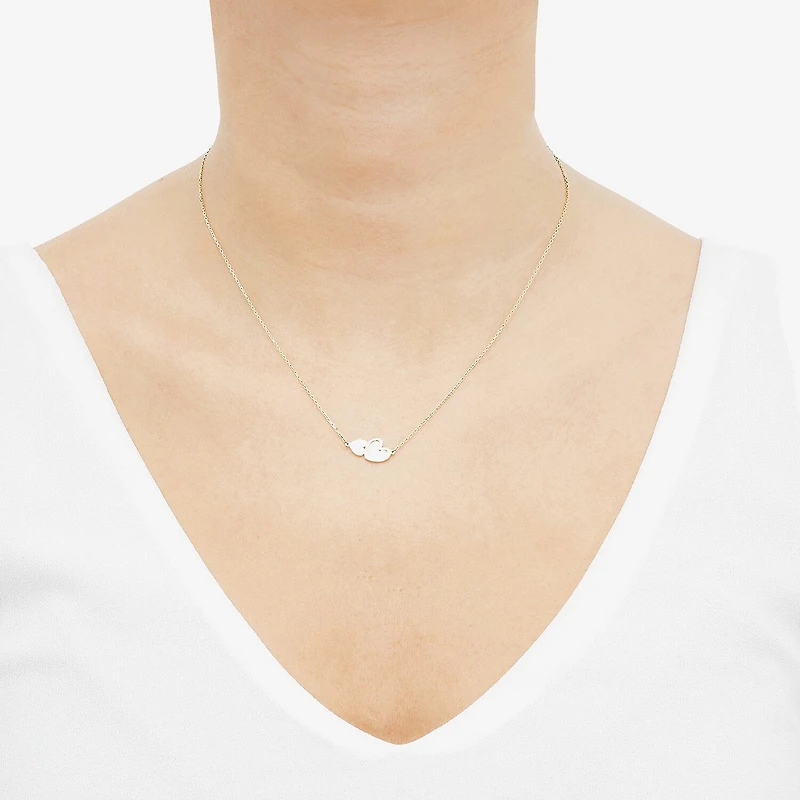 Limited Quantities! Womens 10K Gold Heart 17 Inch Pendant Necklace