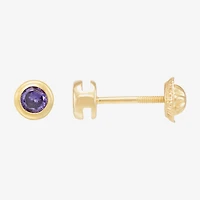 Limited Quantities! Cubic Zirconia 14K Gold 4.5mm Round Stud Earrings