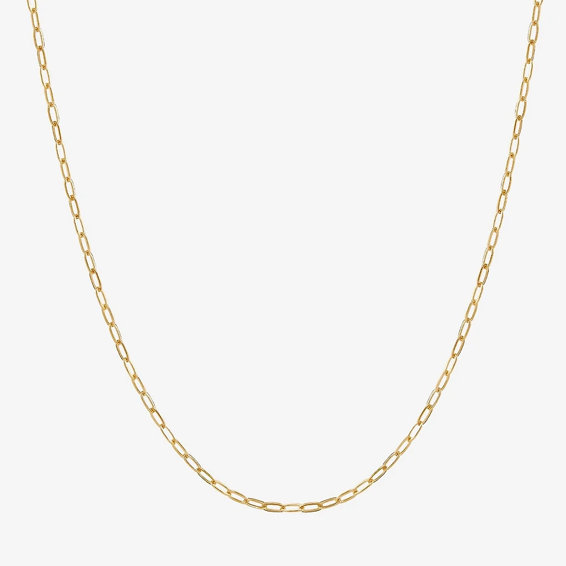 Limited Quantities! Womens 14K Gold 22 Inch Paperclip Chain Necklace