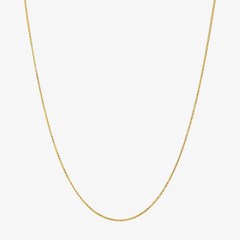 Limited Quantities! Womens 14K Gold Inch Spiga Chain Necklace