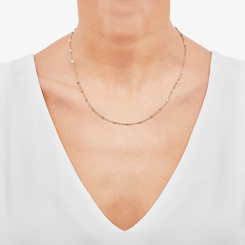 Limited Quantities! Womens 14K Gold 18 Inch Fashion Chain Necklace