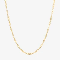 Limited Quantities! Womens 14K Gold 18 Inch Singapore Chain Necklace