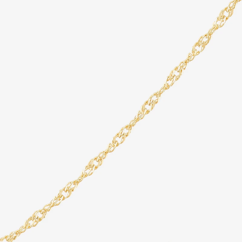 Limited Quantities! Womens 14K Gold 18 Inch Singapore Chain Necklace