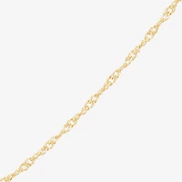 Limited Quantities! Womens 14K Gold 18 Inch Singapore Chain Necklace