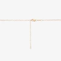 "Love" Womens 10K Two Tone Gold Heart 18 Inch Pendant Necklace