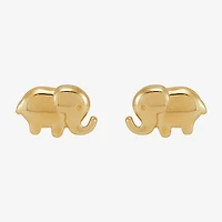 Limited Quantities! Elephant 14K Gold 5.6mm Stud Earrings