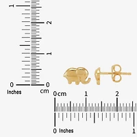 Limited Quantities! Elephant 14K Gold 5.6mm Stud Earrings