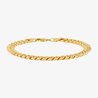 Limited Quantities! Mens 10K Gold 9 1/2 Inch Hollow Cuban Chain Bracelet