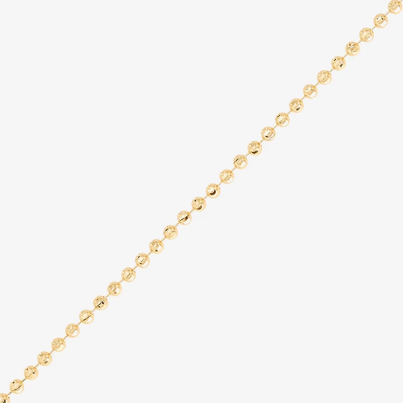 Limited Quantities! Womens 14K Gold 7 Inch Solid Bead Chain Bracelet