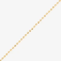 Limited Quantities! Womens 14K Gold 7 Inch Solid Bead Chain Bracelet