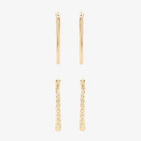 Limited Quantities! Womens 10K Gold 2-pc. Earring Set