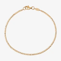 Limited Quantities! Womens 14K Gold 7.25 Inch Hollow Bead Chain Bracelet