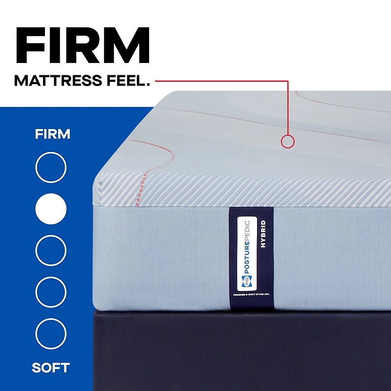 Sealy Posturepedic Greer 12" Hybrid Firm Tight Top - Mattress + Box Spring